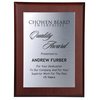 View Image 3 of 3 of Cherry Finished Wood Plaque with Aluminum Plate - 12"