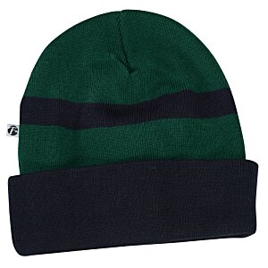 Additional Image 1 - a green and black beanie