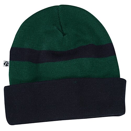Additional Image 1 - a green and black beanie