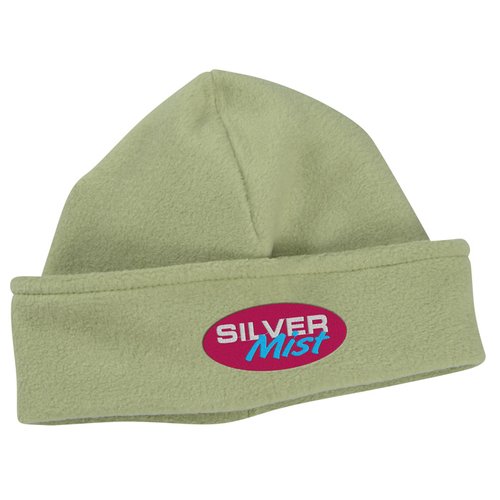 Additional Image 1 - a green hat with a red logo