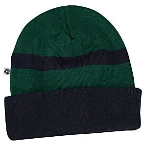 Additional Image 1 - a green and black beanie