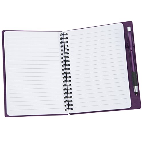 Additional Image 3 - a spiral bound notebook with purple cover