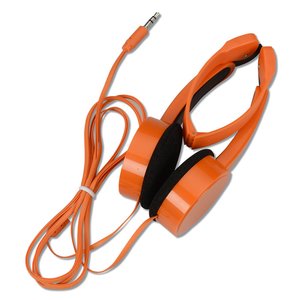Additional Image 1 - an orange headphones with a cord