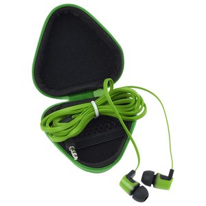 Additional Image 2 - a black and green earbuds in a case