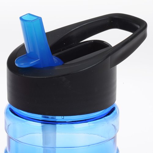 Additional Image 1 - a blue water bottle with a straw