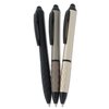 View Image 3 of 4 of Tev Stylus Twist Pen - Metallic - Black