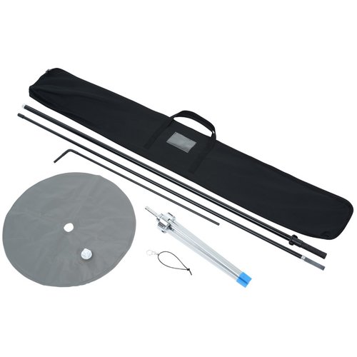 Additional Image 1 - a black case with a silver handle and a silver disc