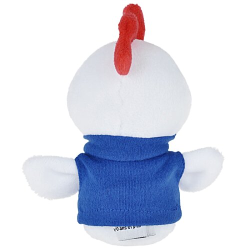 Additional Image 1 - a white stuffed animal with a red head and blue shirt