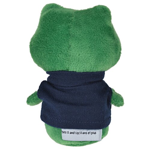 Additional Image 1 - a green stuffed animal with a black shirt