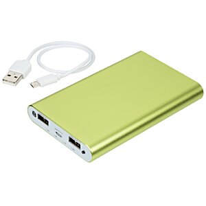 Additional Image 1 - a green power bank with a white cord