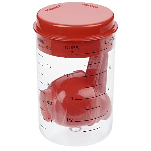 Additional Image 2 - a plastic container with a red lid