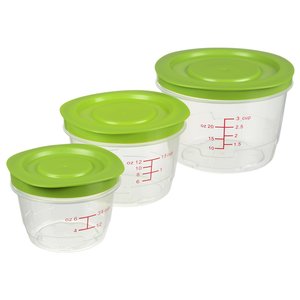Additional Image 2 - a group of plastic containers with green lids