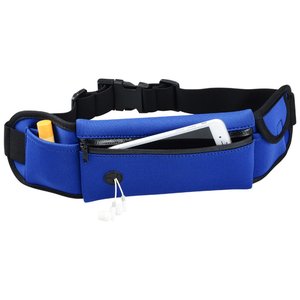 Additional Image 1 - a blue waist bag with a black strap