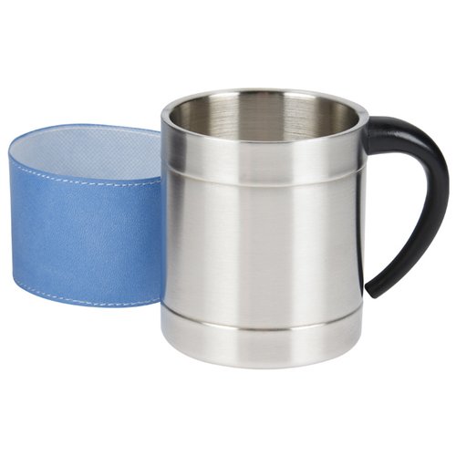 Additional Image 2 - a silver and blue mug