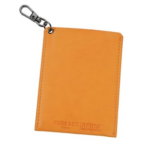 Additional Image 3 - an orange rectangular object with a metal zipper