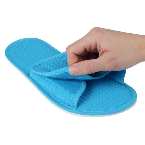 Additional Image 1 - a hand wiping a blue slipper