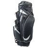 a black golf bag on a white background