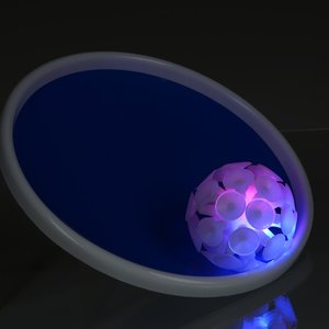 Additional Image 1 - a blue and white object with a purple ball in the middle
