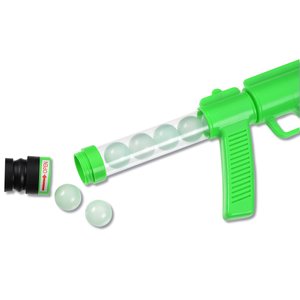 Additional Image 1 - a green plastic toy gun with white balls