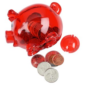 Additional Image 1 - a broken piggy bank with several round objects