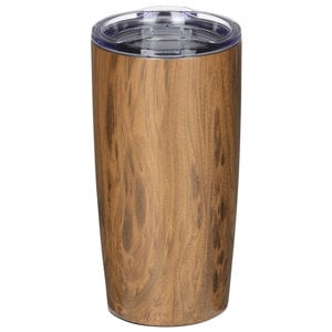 Additional Image 1 - a wood cup with a silver lid