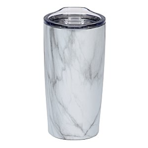 Additional Image 1 - a white and black marbled cup