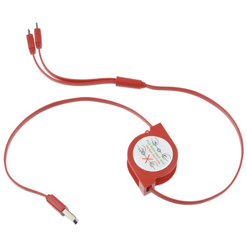 Retractable 2-in-1 Noodle Charging Cable Image 2 of 3