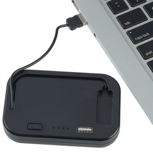 Additional Image 3 - a black rectangular object with a cord attached to a laptop