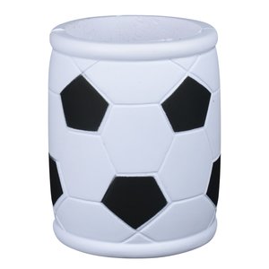 Additional Image 2 - a white and black object with black hexagons on it