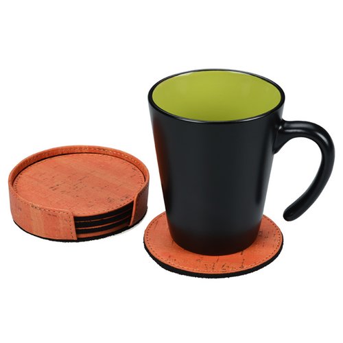 Additional Image 1 - a black and green coffee mug