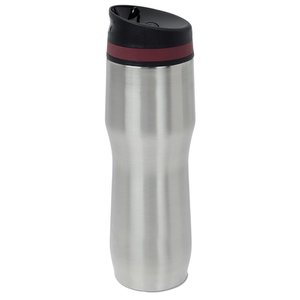 Additional Image 1 - a silver and black tumbler