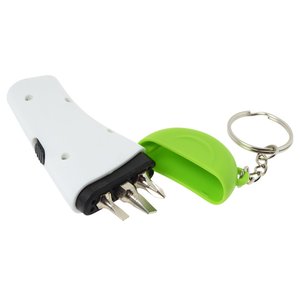 Additional Image 2 - a key chain with a green cover
