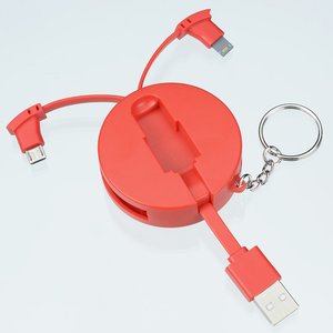 Additional Image 2 - a red cable with a silver key ring