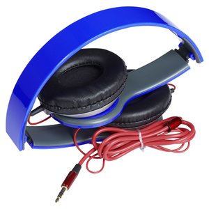 Additional Image 1 - a pair of blue headphones