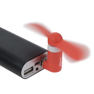 Additional Image 3 - a red fan with a black case