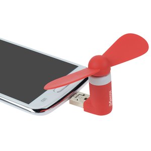 Additional Image 4 - a red and white fan attached to a black phone