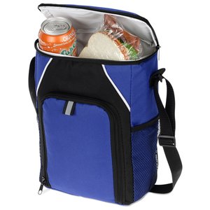 Additional Image 1 - a blue and black lunch bag