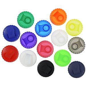 Additional Image 2 - a group of colorful plastic caps