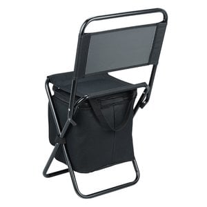 Additional Image 1 - a black folding chair with a black bag