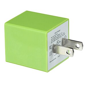 Additional Image 1 - a green square object with silver metal plugs