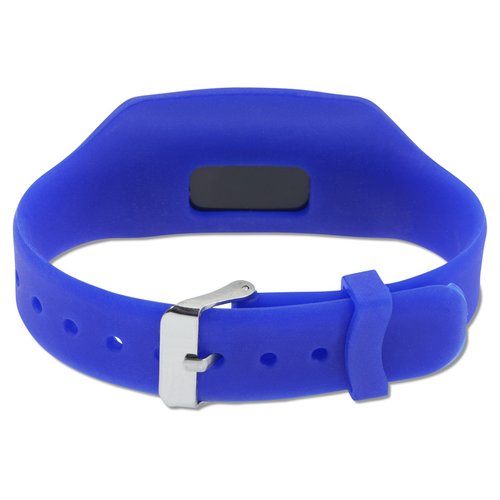 Additional Image 3 - a blue wristband with a silver buckle