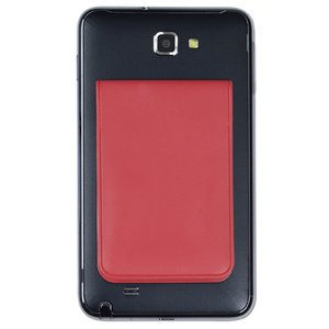 Additional Image 1 - a black cell phone with a red screen