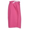 a pink skirt with a white band