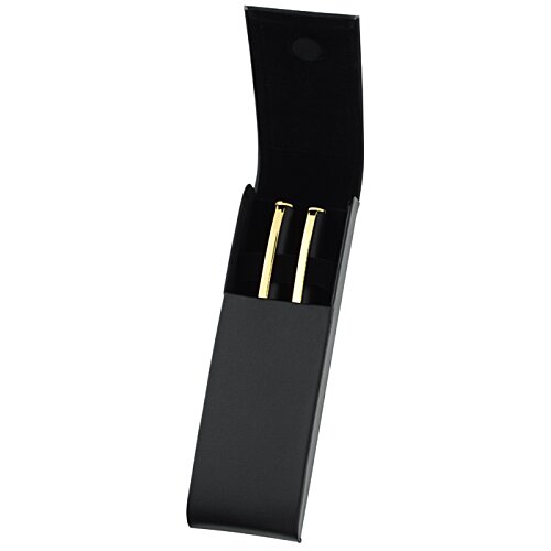 Additional Image 2 - a black box with two gold stripes
