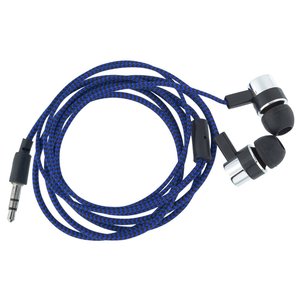 Additional Image 1 - a blue wire with black earbuds