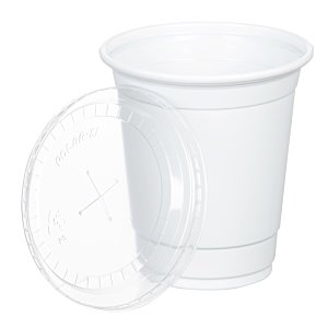 Additional Image 1 - a white plastic cup with a lid