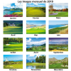View Image 5 of 5 of Golf Courses Desk Calendar - French/English