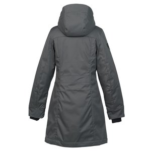 Additional Image 3 - a back view of a grey coat