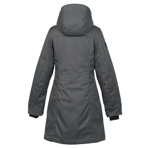 Additional Image 3 - a back view of a grey coat