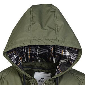 Additional Image 2 - a green hooded jacket with a white background